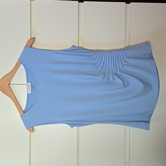 CALVIN KLEIN Pleated Top - Picture 1 of 7